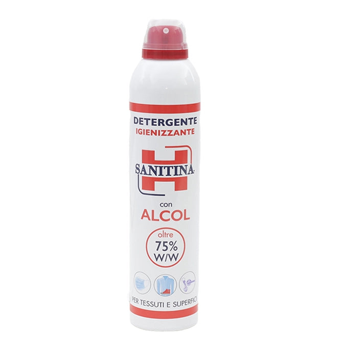 SANITINA SPRAY CON ALCOL 75% IGIENIZZANTE PER TESSUTI E SUPERFICI 300 ML