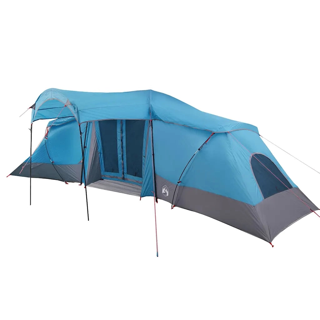 Tenda Familiare con tetto-Tenda da campeggio Blu e Grigio 721 x 335 x 212 cm
