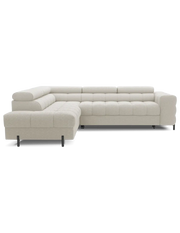 Divano ad angolo sinistro FERRUM Beige chiaro con contenitore 276x93x200cm
