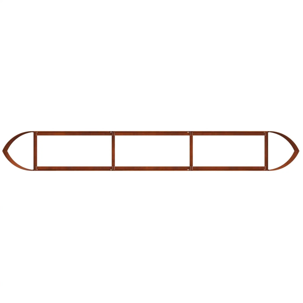 Letto rialzato da giardino Acciaio Corten 300 x 40 x 40 cm 8011732