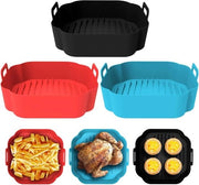 Set di accessori in silicone per air fryer - 3 confezioni di accessori in silicone - 20 cm sostituzione del contenitore in silicone per air fryer