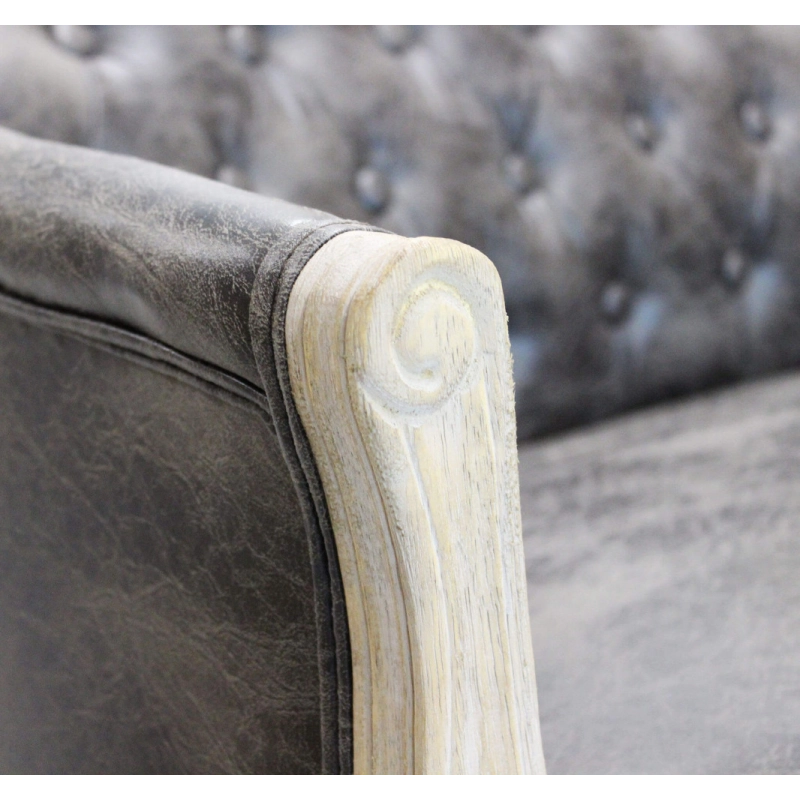 DIVANO COLEMAN IN ECOPELLE VINTAGE GRIGIO