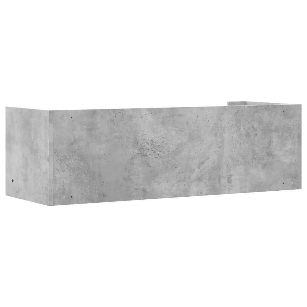 Scaffale a Muro Grigio Cemento 100x35x30,5 cm Legno Multistrato 848461
