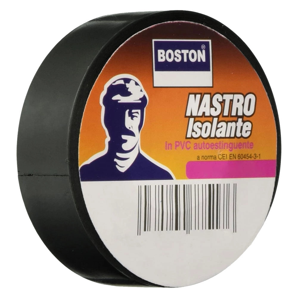 NASTRO ISOLANTE mm. 25 x 25 mt - nero- 6 pezzi  - BOSTON