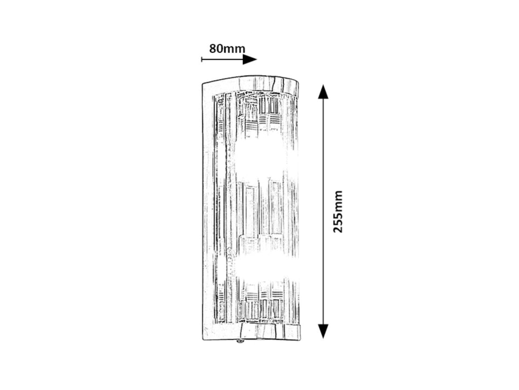Applique bagno Sybil Rabalux cromata vetro 2xG9 IP44