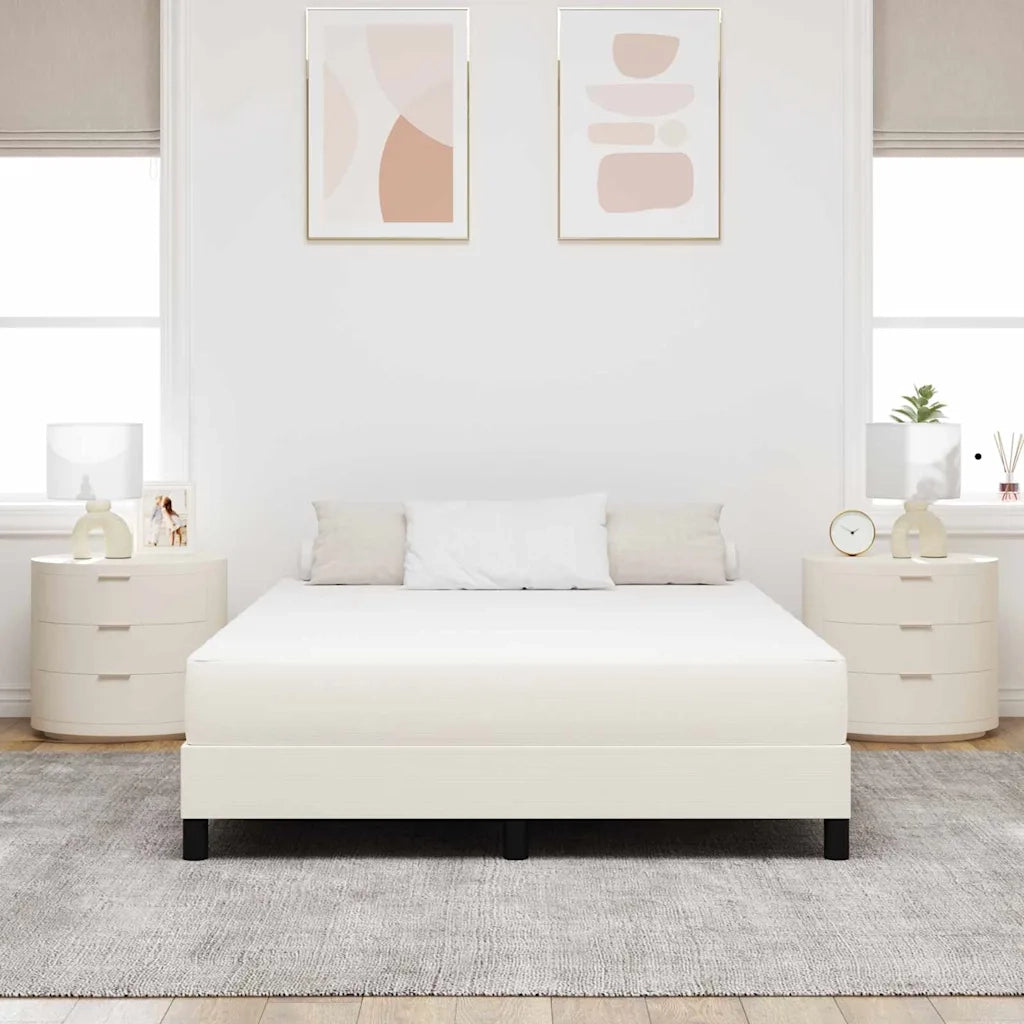 Materasso-Materasso per letto Crema 160 x 200 cm Tessuto