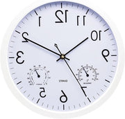 Ora Quadrata Senza Scatti - Orologio Quadrato Senza Suoni Scatti - Grande Orologio Quadrato per Bambini (Bianco, 30cm)