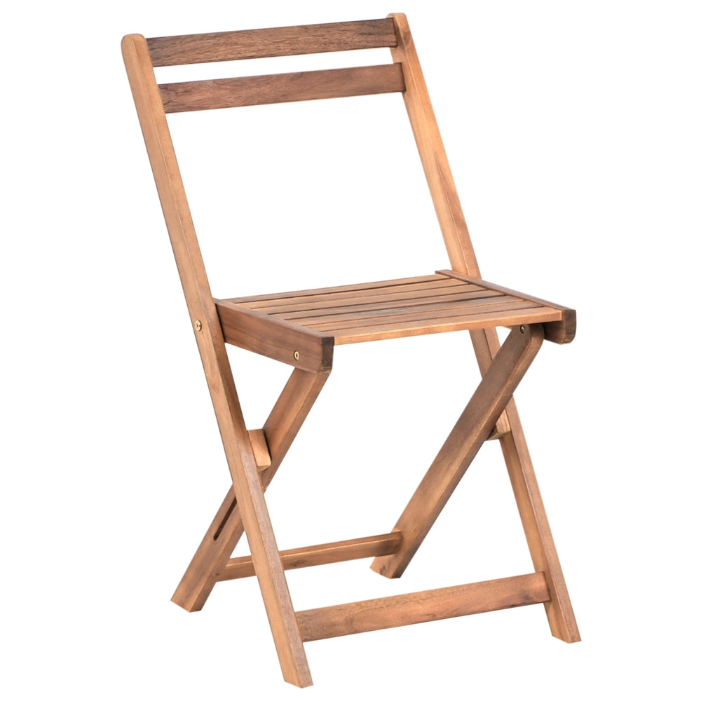 Set da balcone in legno di acacia marrone pieghevole stile retrò tradizionale
