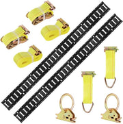 Sistema di Trattenuta per Carichi 3FT di Alta Qualità - E-Track - Acciaio Inossidabile - Capacità di Sollevamento 1000 lbs - Inclusi Anelli O-Ring e Ancore - Corda per Trattenuta - Sistema di Sicurezza per Carichi
