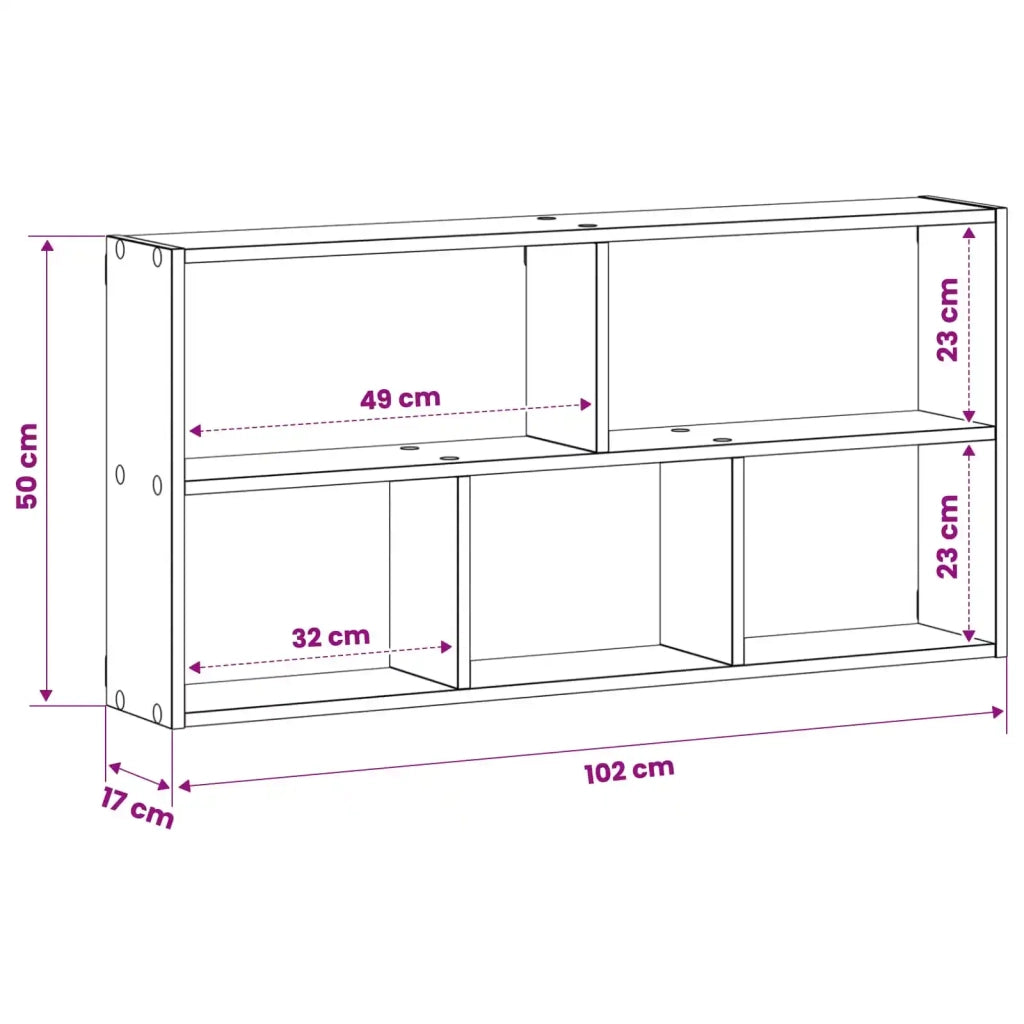 Scaffale da parete Rovere Fumo 102 x 17 x 50 cm 8015132