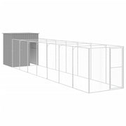 Cuccia per cani con recinto chiaro 165 x 863 x 181 cm grigio 02_0043500