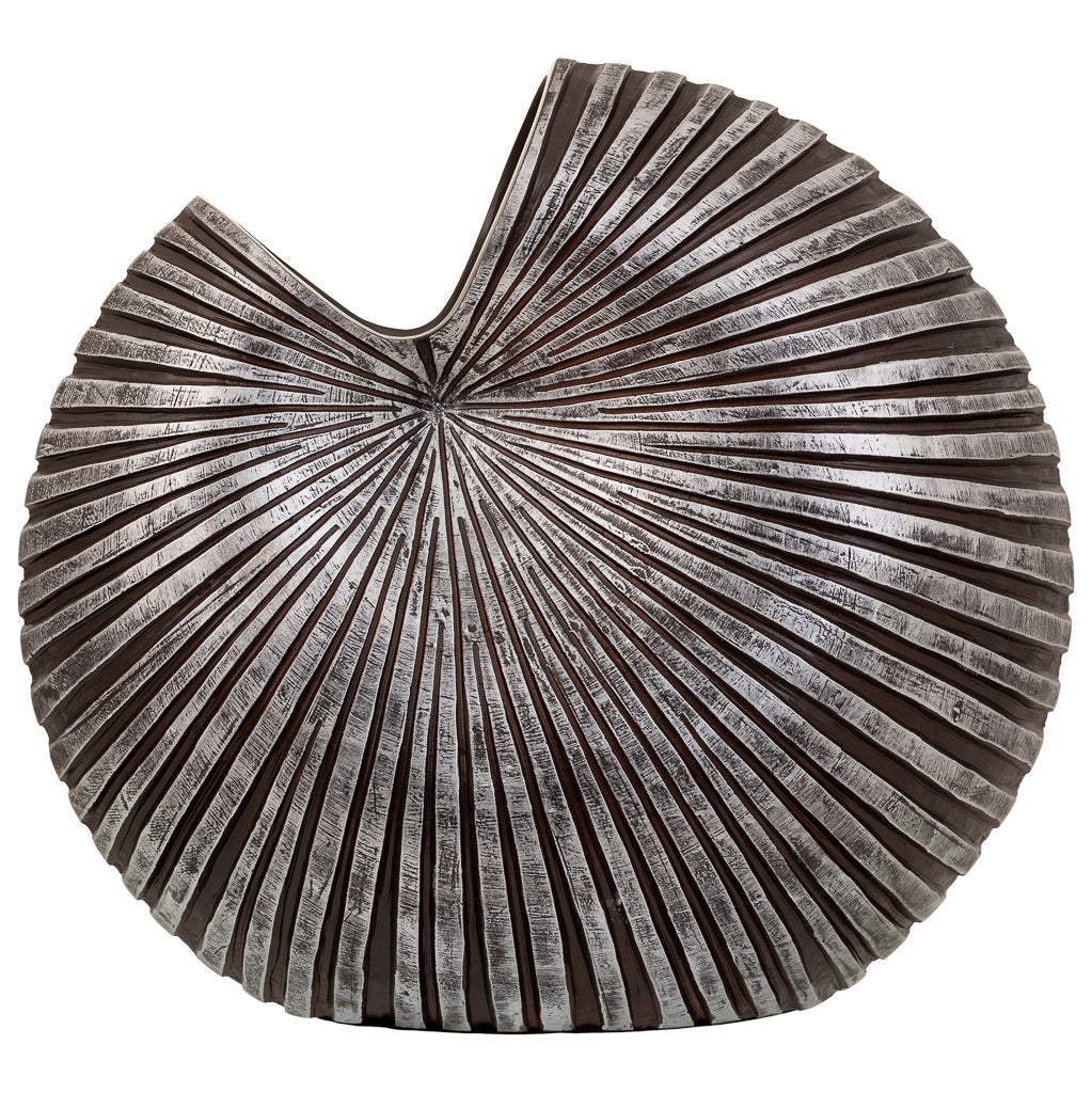 Vaso in poliresina argento 46x20x41h