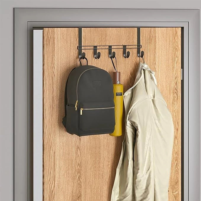 APPENDIABITI PER PORTA CON 5 GANCI METALTEX LAVA NERO OPACO