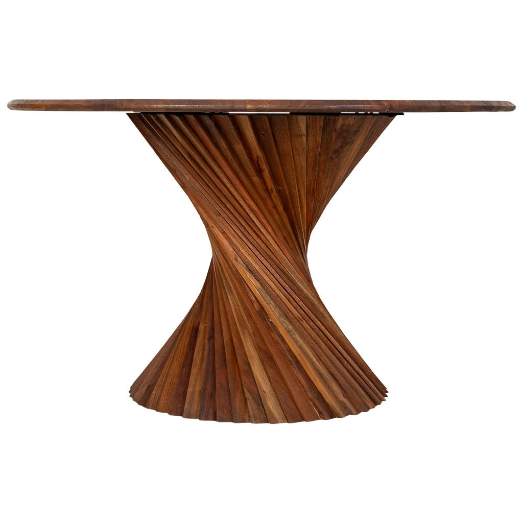 Tavolo da pranzo in legno marrone 130x130x75h cm