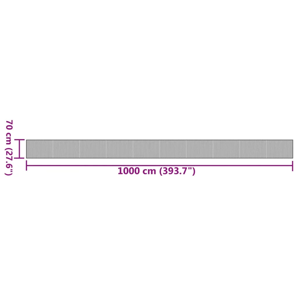 Tappeto Rettangolare Marrone Scuro 70x1000 cm in BambÃ¹