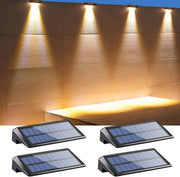 Lampade solari per esterno - 4 pezzi di decorazione acquatica con lampade a muro alimentate da energia solare