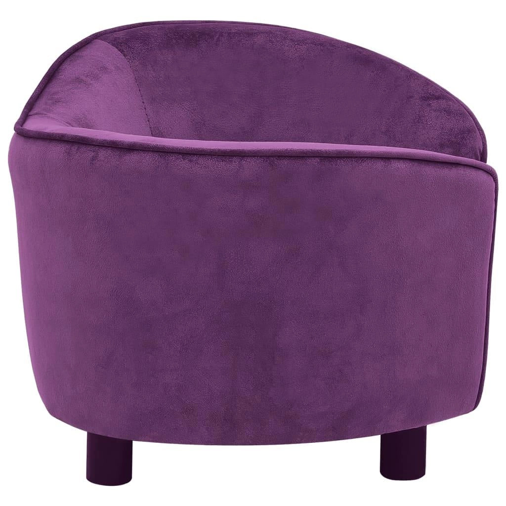 Divano per cani 69 cm peluche bordeaux 02_0000118