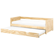 Letto a castello per bambini in legno di pino chiaro struttura di dimensioni singole EU con telaio estraibile extra.