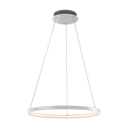 ZERUM Sospensione LED 32W 3000K Bianco - Lampada Anello in Alluminio IP20 Design Minimale per Ambienti Moderni - Rossini Group