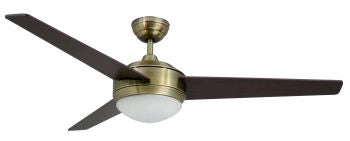 Vam Ventilatore da soffitto Vegalight Antigua 132 cm - Luce 2xE27 & Telecomando con Sensore Temperatura
