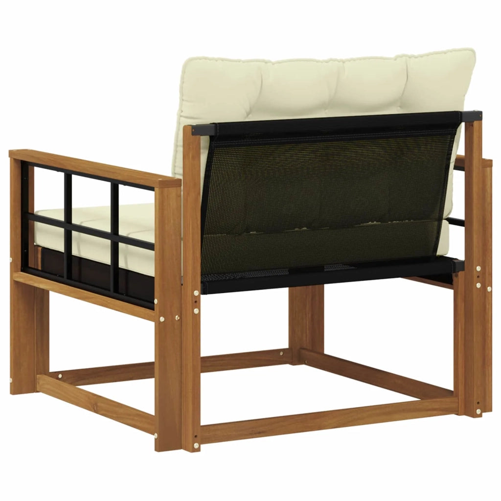 Set di divani da esterno-Sofa da giardino Legno di Acacia Massello e Textilene 763527