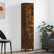 Credenza-Buffet-Armadio da cucina Rovere Fumo 34,5x34x180 cm in Legno Multistrato 278447