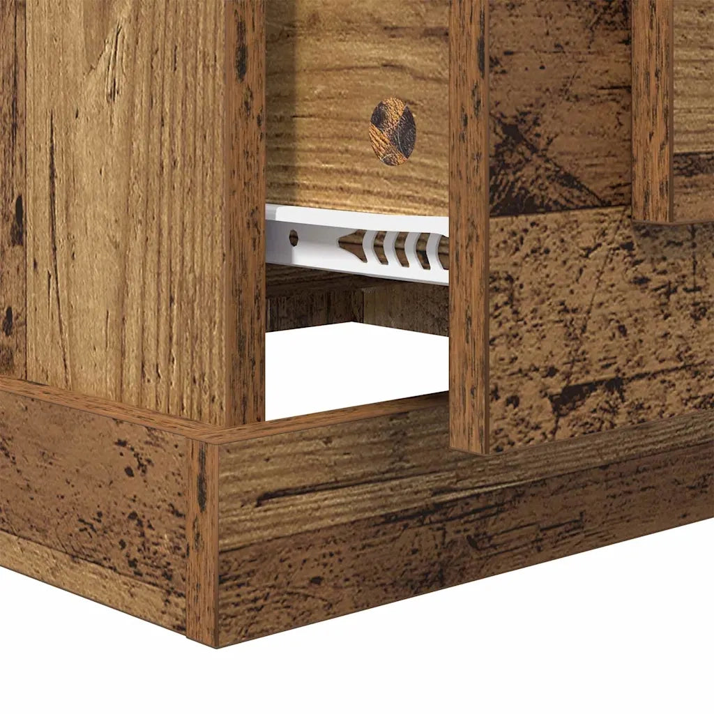 Tavolino da salotto con cassetto Legno vecchio 50 x 50 x 35 cm