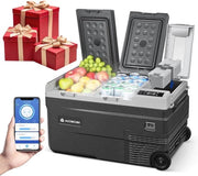Frigorifero portatile auto 2 in 1 zona doppia fino a -20 °C 34 litri 12 V 230 V con regolazione digitale di temperatura app controllo anti vibrazioni per camper