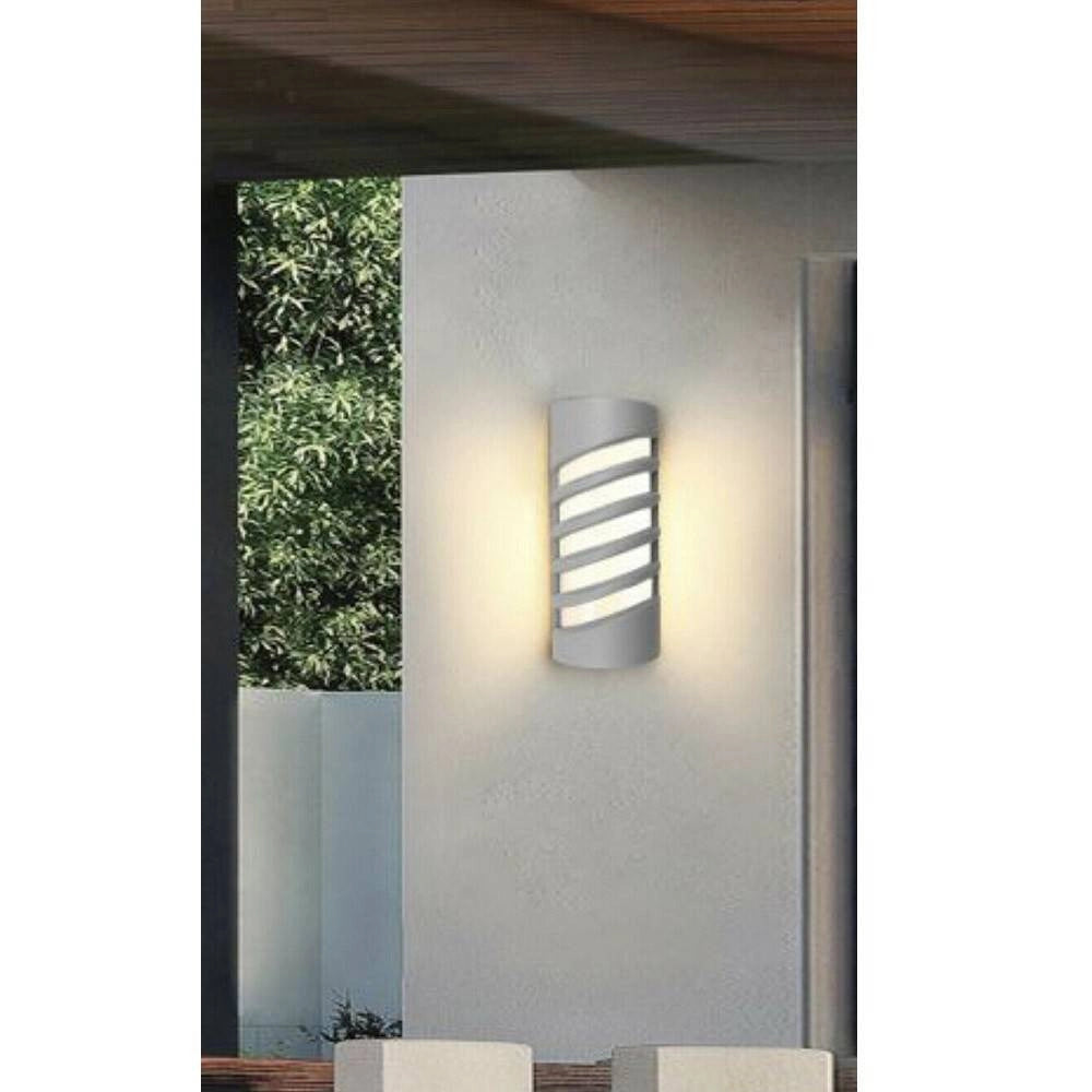 Trade Shop - Applique Led A Parete 12 W Per Esterno Luce 3000k 6500k 4000k Grigio Ip65 Es56 -