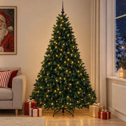 Albero di Natale artificiale verde scuro con palline 270 cm 3467337