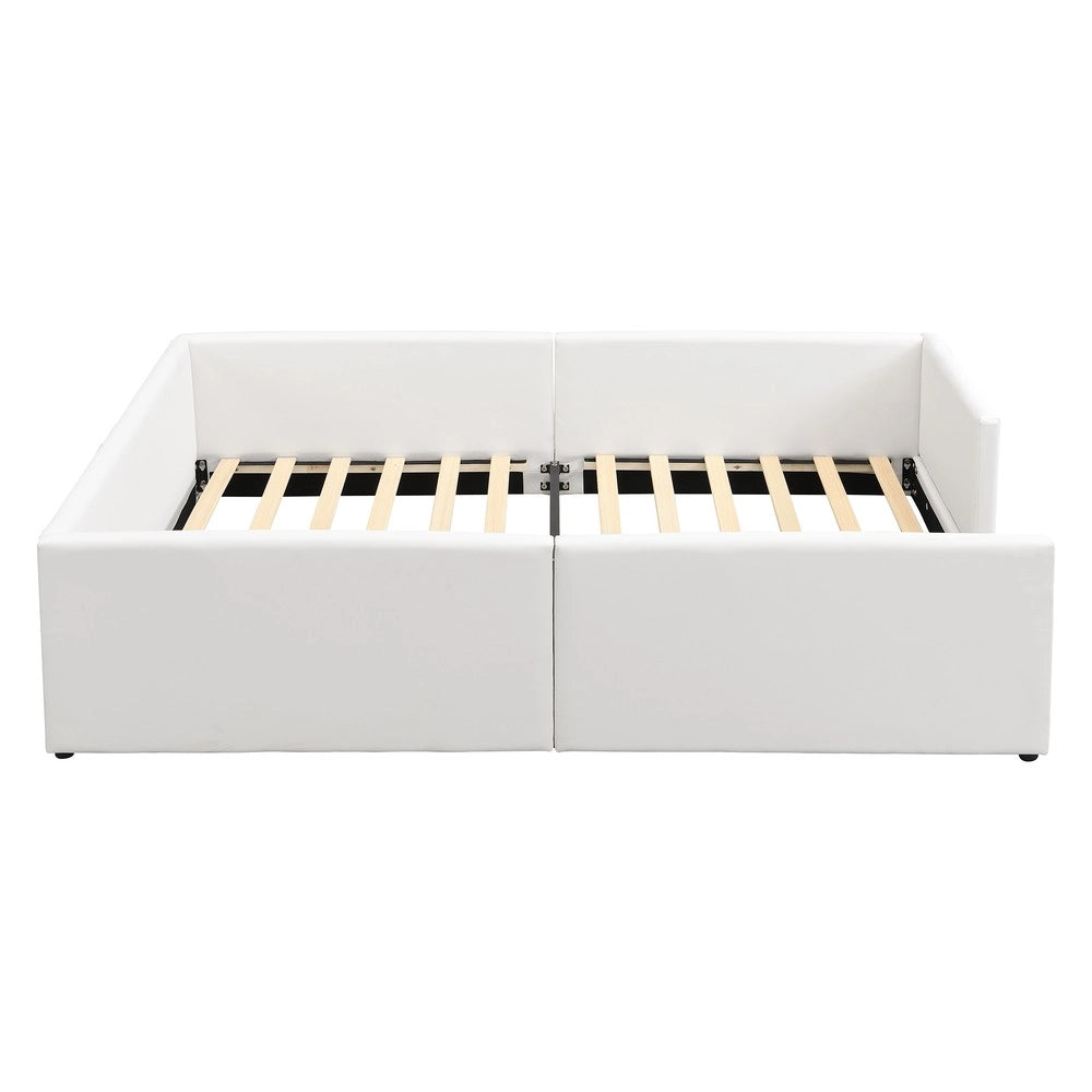 Letto Imbottito Singolo Contenitore ¨C Xylo ¨C Bianco 140x200 PU Legno