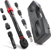 Chiave inglese da 10 a 120 Nm - set di chiavi a coda piatta - 10 14 17 mm - set di bit H5 H6 H7 H8 H10 - set di bit Torx T40 T45 T50 - adattatore di estensione - bicicletta - motocicletta - e-bike