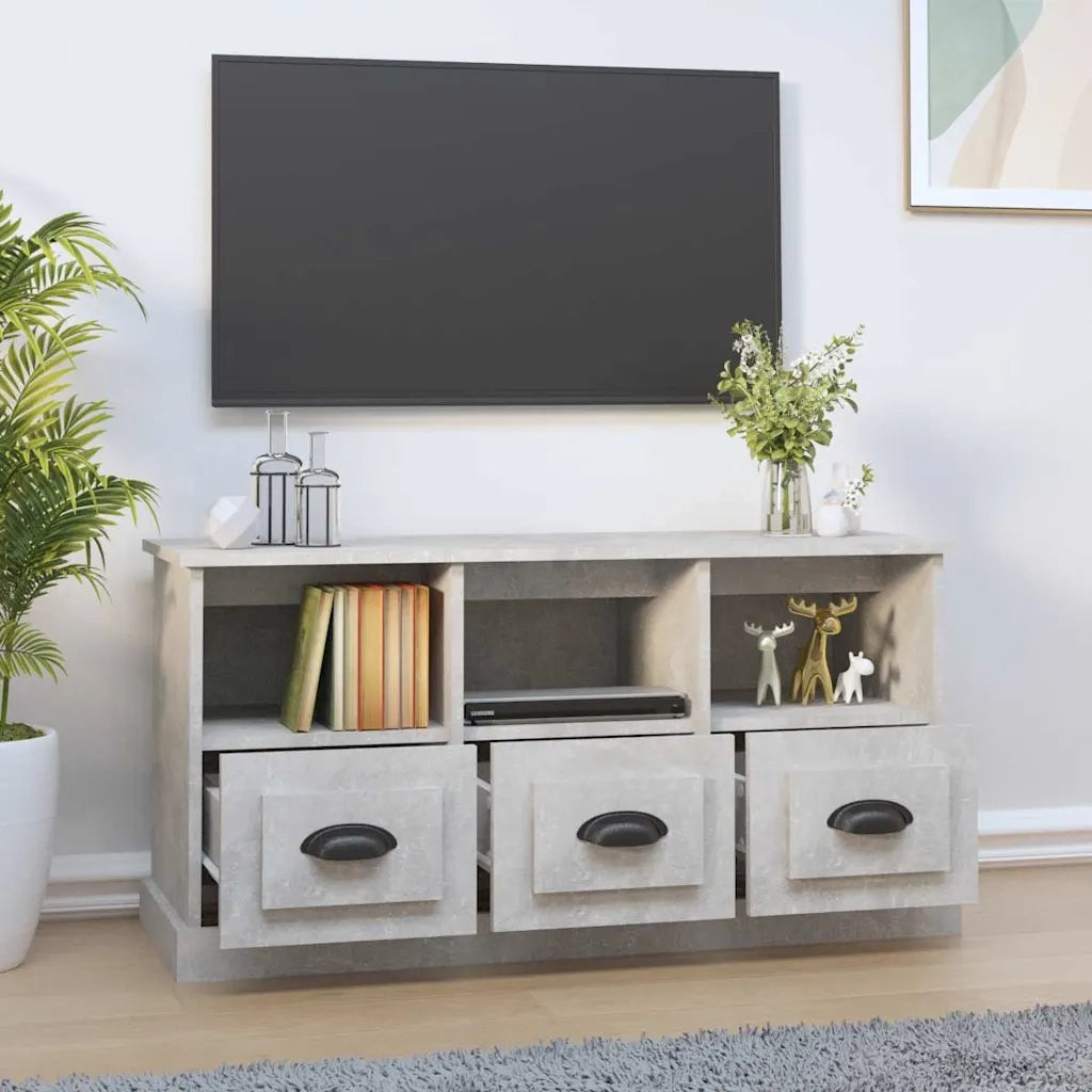 Mobile per TV-Credenza TV-Console TV Grigio Cemento 100x35x50 cm in Legno Multistrato