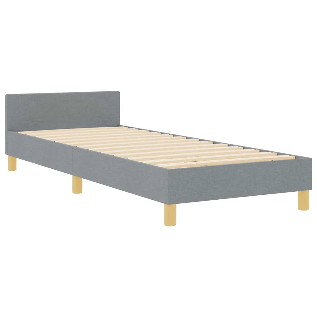 Struttura del letto-Giroletto Grigio chiaro 80 x 200 cm Tessuto 882394