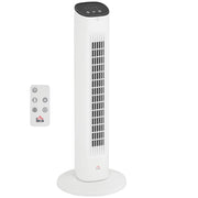 Ventilatore a Colonna con Telecomando e 3 Velocit¨¤, Timer 15 Ore, Oscillazione e Modalit¨¤ Notte, Bianco