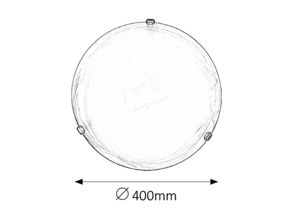 Plafoniera tonda 40cm vetro alabastro E27x2 Rabalux