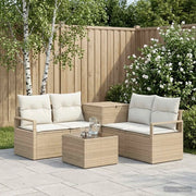 Set di divani 6 pz Beige e Bianco Crema 3447250