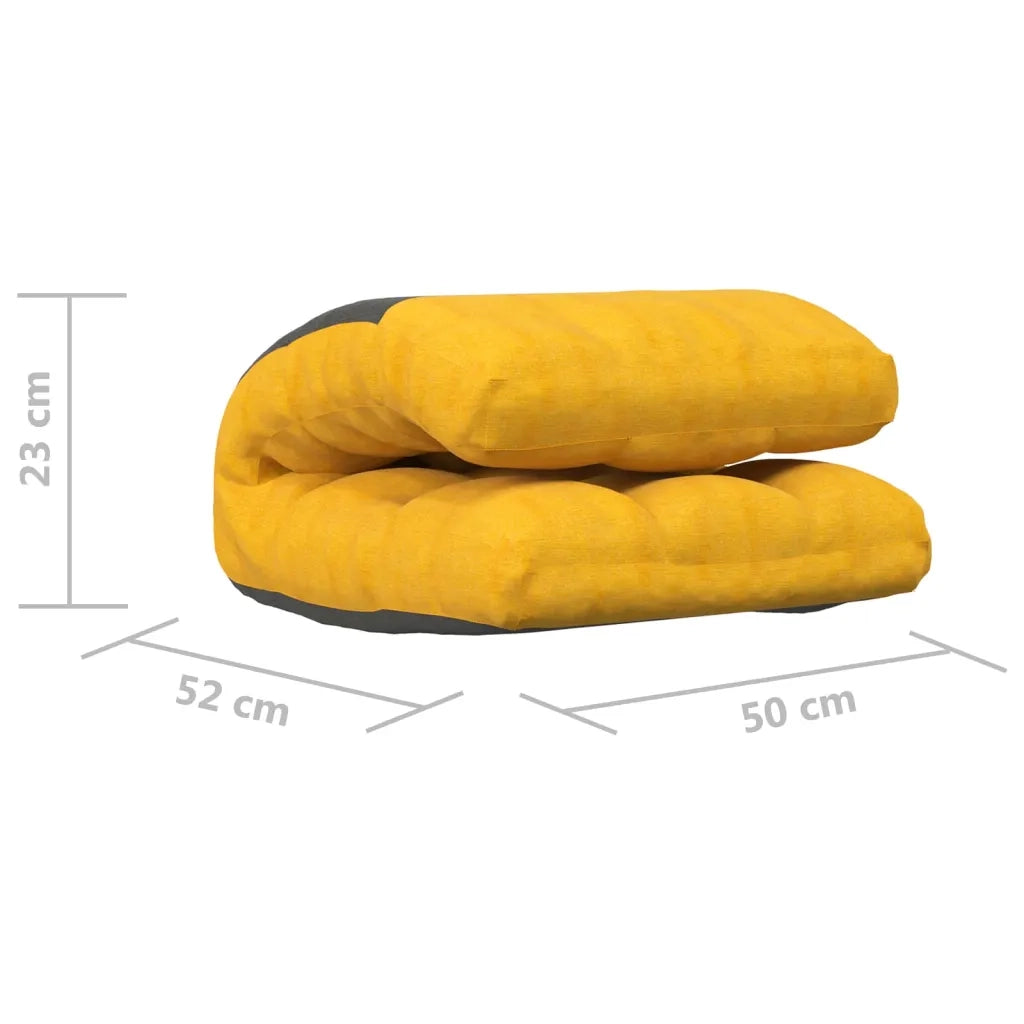 Sedia a Sdraio da Terra Pieghevole Giallo Senape in Tessuto CFW8475016