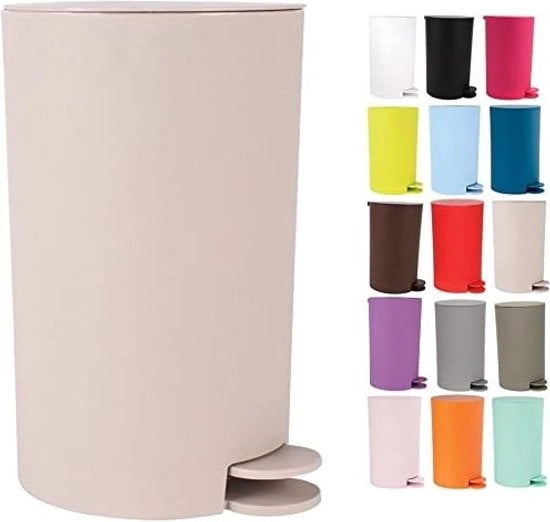 Cassetta di raccolta rifiuti per bagno o cucina, capacità: 3 l, colore beige, dimensioni: 30 x 20 x 15 cm