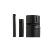 Tubo per stufe a pellet Ø8 cm H25 cm – acciaio smaltato nero opaco – A.L.A.