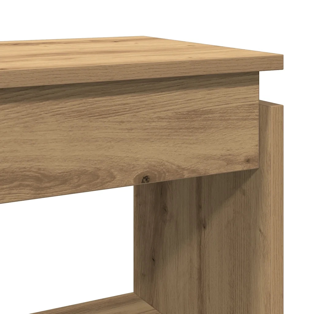Tavolo Consolle Rovere Artigianale 80x30x80 cm in Truciolato 856625