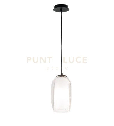 SOSPENSIONE BONNIE 3 VETRO TRASPARENTE 1 LUCE ATTACCO E27 D.15CM H.29CM