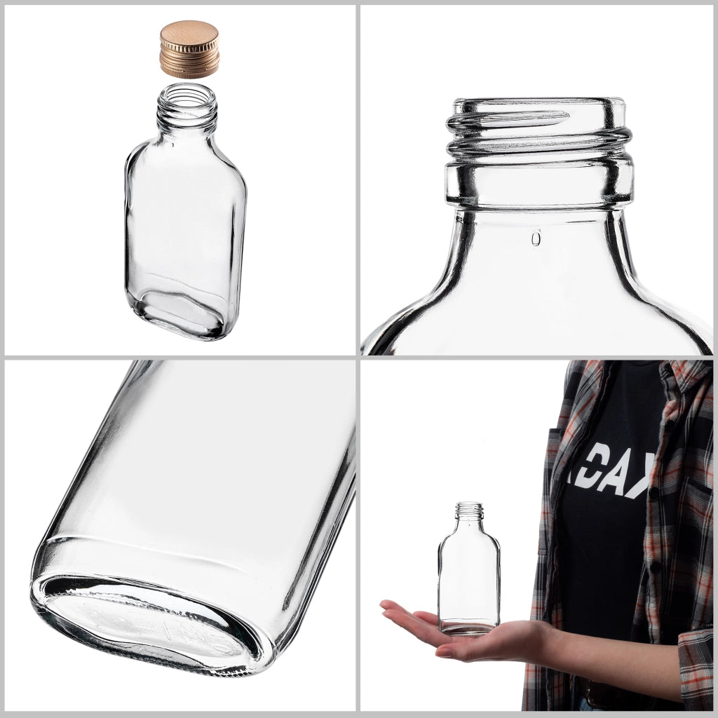 KADAX Flask Bottle 100ml Con Tappo Oro 50pz.