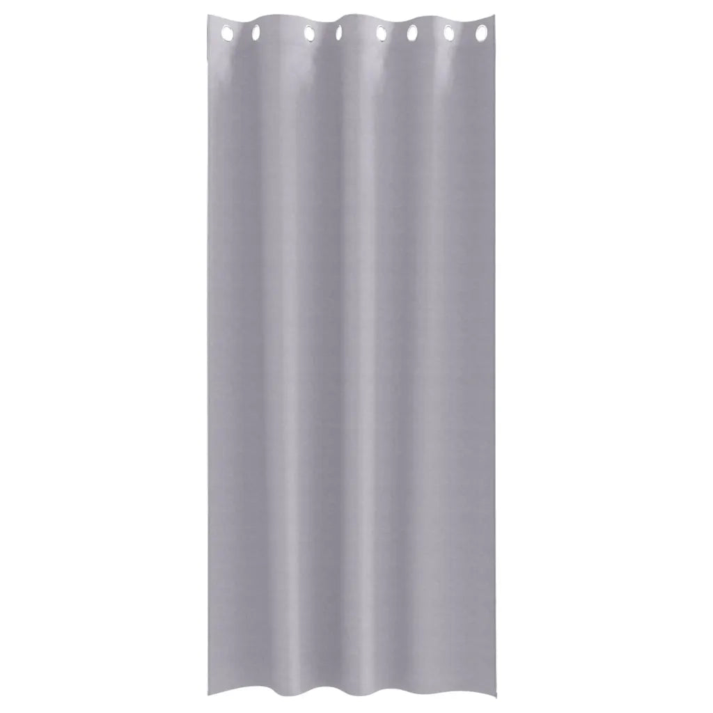 Tende Blackout con Anelli 2 pz Grigio Metallico 245 x 140 cm 4107361