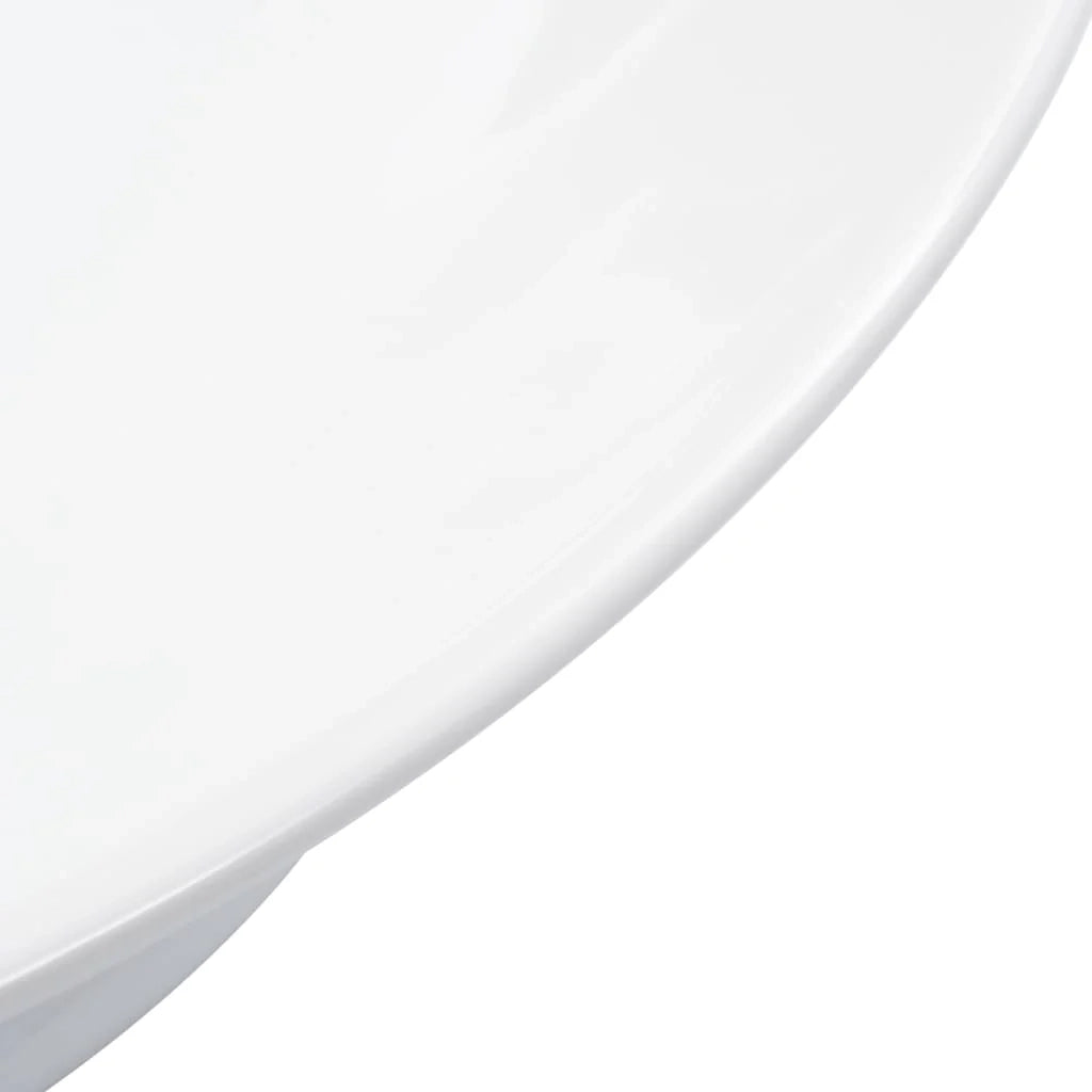 Lavabo da appoggio per l'interno del bagno cabina doccia cabina WC 41 x 12,5 cm ceramica bianca 02_0002616