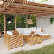 Set Divani da Giardino 6 pz con Cuscini Legno Massello di Teak 3100857
