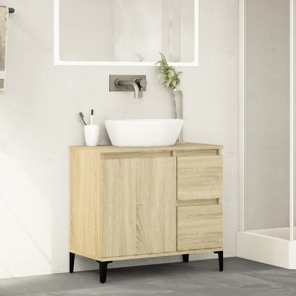 Armadietto da Bagno | Armadio da bagno Rovere Sonoma 65x33x60 cm Legno Multistrato