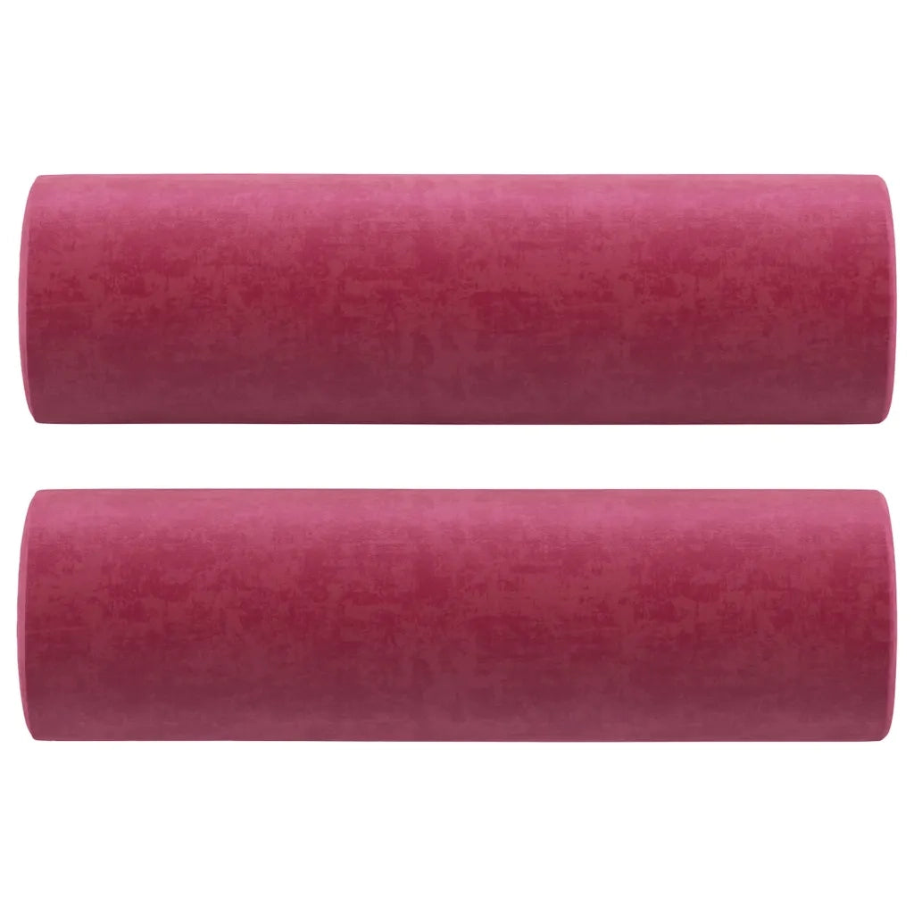 Divano | Divano da soggiorno | Sofa a 2 Posti con Cuscini Rosso Vino 140 cm in Velluto