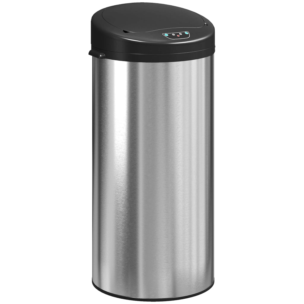 Pattumiera automatica da cucina 30L ¨C Xylo ¨C acciaio inox, chiusura soft, 32x30x68cm, argento