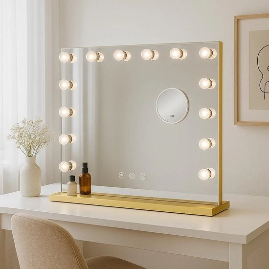 Specchio di Trucco con Illuminazione - Regolabile - 10x Amplificazione